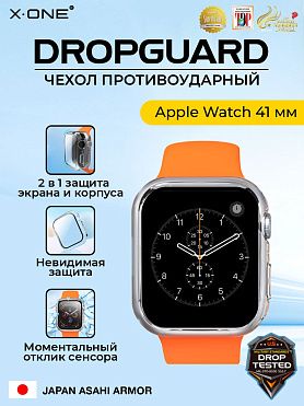 Чехол Apple Watch 41 мм X-ONE DropGuard - прозрачный
